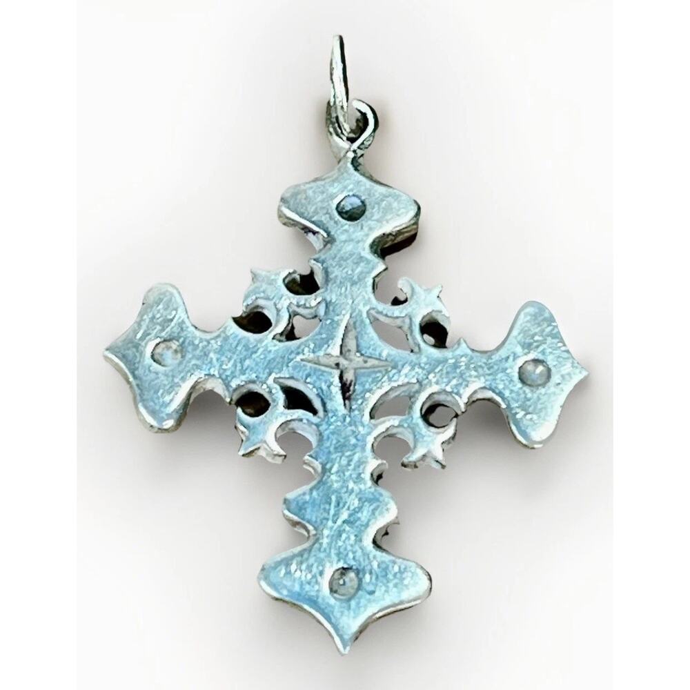 Retired James Avery Sterling Silver Cross Pendant 1970's ~Poss North Star Center